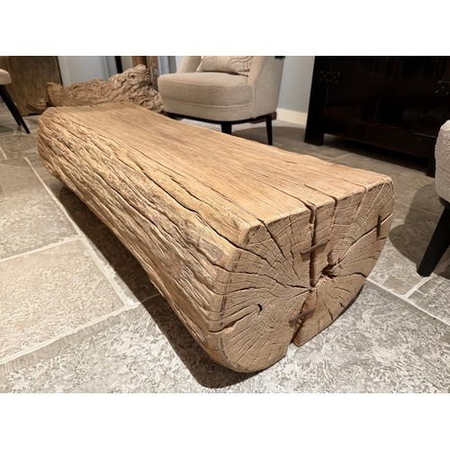 Elmwood Coffee Table Tree Trunk 141X56CM