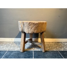 Elmwood Tree Trunk Stool