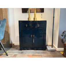 Dark Blue Lacquered Cabinet