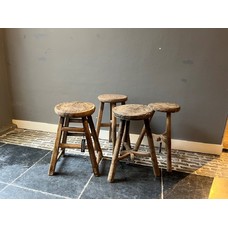 Old Pine Stool Round