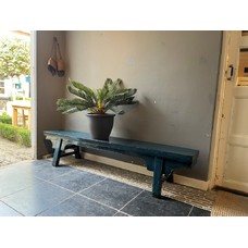 Blue lacquered sofa 213CM