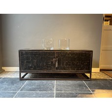 Black TV Sideboard Checkered
