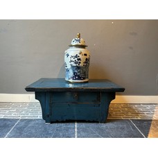 Antique Chinese Side Table Blue
