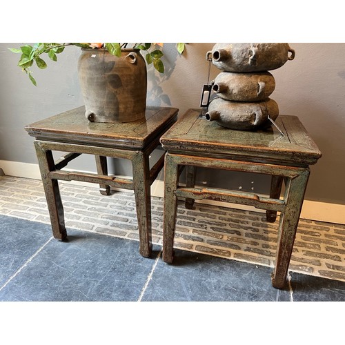 Antique Chinese Stool Lacquered