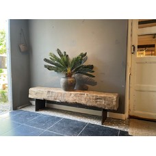 Old Pine Tree Trunk Bench 190CM