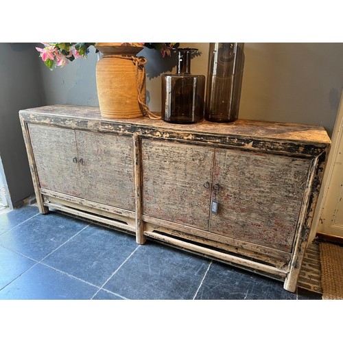 Old Pine Sideboard Sanded Through
