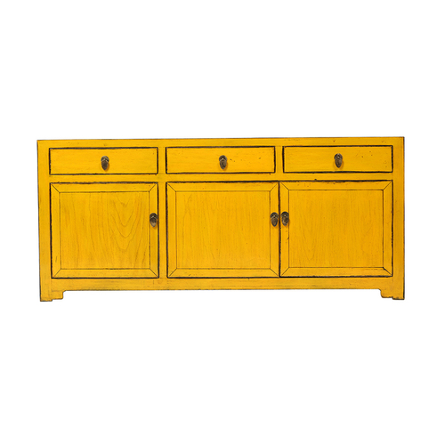 Cabinet yellow 3 drawers 3 doors JM517