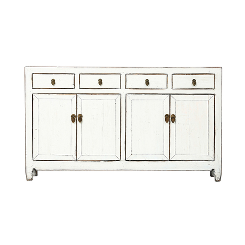 Cómoda blanca 4 puertas 4 cajones JM675