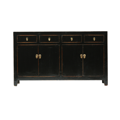 Cabinet black 4 drawers 4 doors JM676