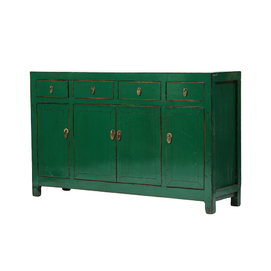 *Cabinet green 4 doors 4 drawers JM680