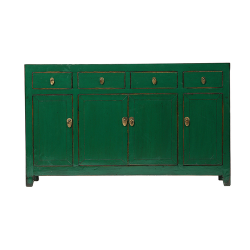 *Cabinet green 4 doors 4 drawers JM680