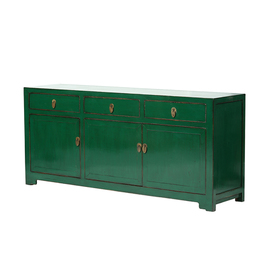 *Cabinet green 3 doors 3 drawers JM681