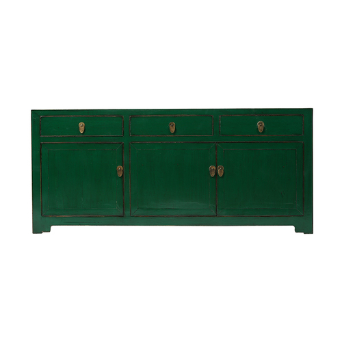 *Cabinet green 3 doors 3 drawers JM681