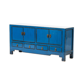 TV stand blue 4 doors 4 drawers JM823