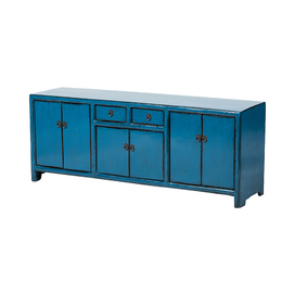 TV stand blue 6 doors 2 drawers JN140