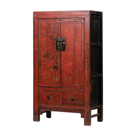 Cabinet red 2 doors 2 drawers JN177