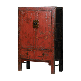 Cabinet red 2 doors 2 drawers JN178