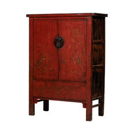 Cabinet red 2 doors JN254