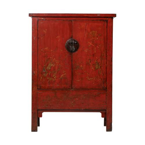 Cabinet red 2 doors JN254