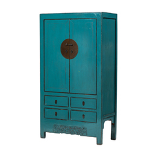 Armario azul 2 puertas 4 cajones JN257