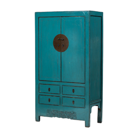 Cabinet blue 2 doors 4 drawers JN257