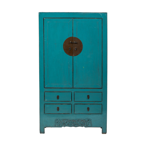 Cabinet blue 2 doors 4 drawers JN257