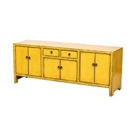 TV stand yellow 6 doors 2 drawers JN334