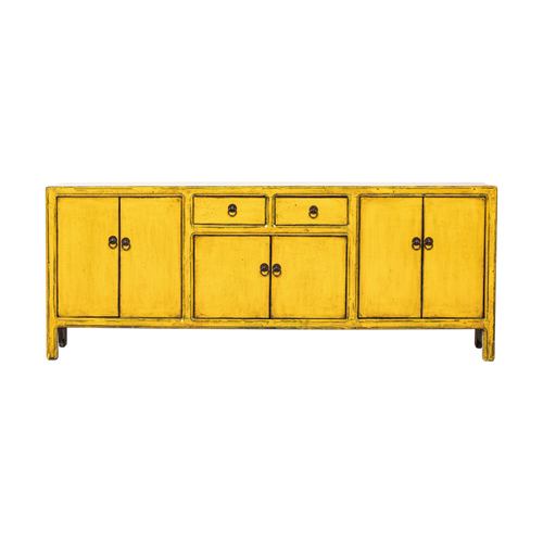 TV stand yellow 6 doors 2 drawers JN334