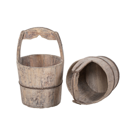 Wooden bucket natural KM977