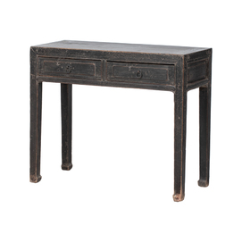 Console black 2 drawers KM979