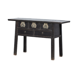 Console black 5 drawers KN001