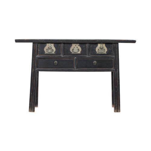 Console black 5 drawers KN001