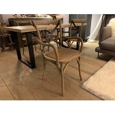 Cross Back Chair With Arm