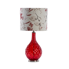 Side glass table lamp with shade LPD11