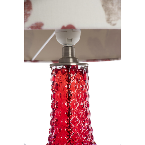 Side glass table lamp with shade LPD11