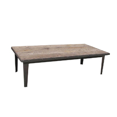 Mesa centro en forja y madera MB072