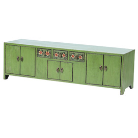 TV stand green 3 drawers 6 doors NT068