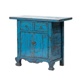 Cabinet blue 2 drawers 2 doors NT277