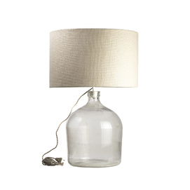 Glass lamp + cylinder lampshade PAN02