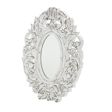 Espejo madera tallada blanco Q343