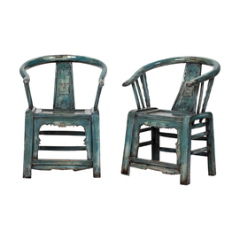 A pair of chairs blue XN846