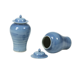 Blue jar with cover ZH120