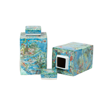 Céramica con motivos y tapa ZH182