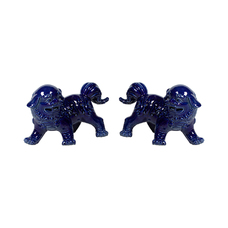 Pareja leones azul ZH231