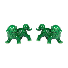 Pareja leones verde ZH234