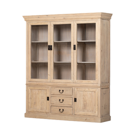 Vitrina natural 5 puertas 3 cajones GC486