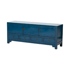 Piecero azul 3 puertas 4 cajones BE703