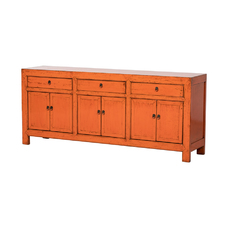 Cómoda naranja 3 cajones 6 puertas BE718