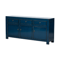 Cómoda azul 3 cajones 3 puertas BE885