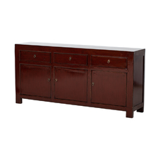 Cómoda rojo 3 cajones 3 puertas BE886